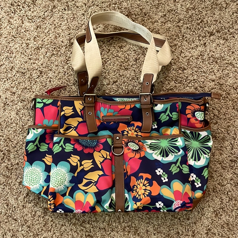Women’s Floral Lily Bloom Multi Compartment Bag